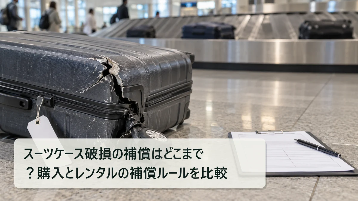 スーツケース破損の補償はどこまで？購入とレンタルの補償ルールを比較｜買いボーダー