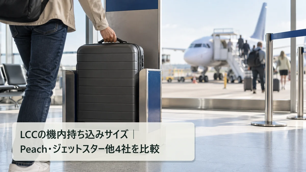LCCの機内持ち込みサイズ｜Peach・ジェットスター他4社を比較｜買いボーダー