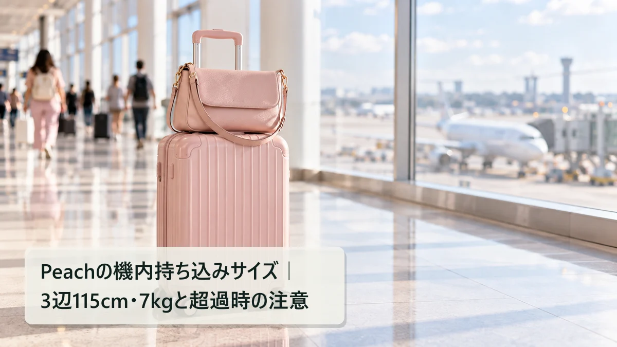Peachの機内持ち込みサイズ｜3辺115cm・7kgと超過時の注意｜買いボーダー