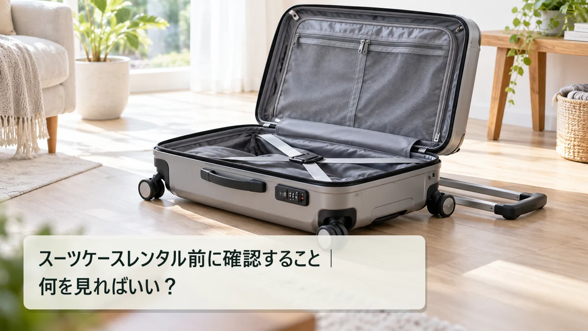 スーツケースレンタル前に確認すること|何を見ればいい?|買いボーダー